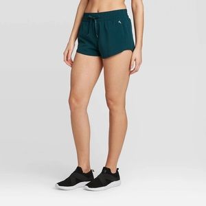 Joylab Athletic Running Shorts Pine Green Moisture Wicking Lined Drawstring